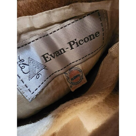 Vintage Evan Picone ILGWU Wool Light Brown Coat With Belt Tie - Picture 4 of 7